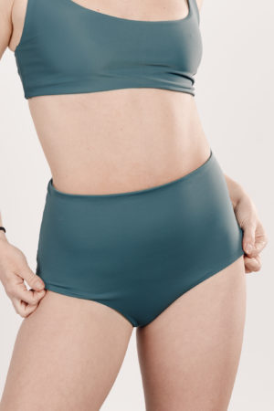 Reversible two-piece swimsuit in water green