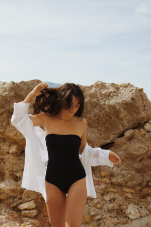 maillot de bain bustier noir