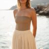 Maillot de bain une pièce bustier réversible
