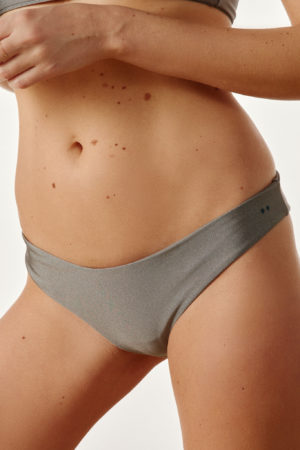 Bas de bikini gris irisé
